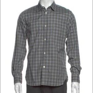 Comme des Garçons Homme blue and green plaid shirt size medium